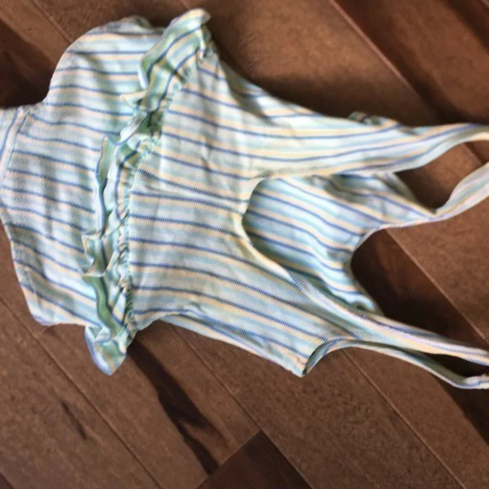 Florence Eiseman Green/Yellow Swim Suit 3T GUC - Picture 5 of 11